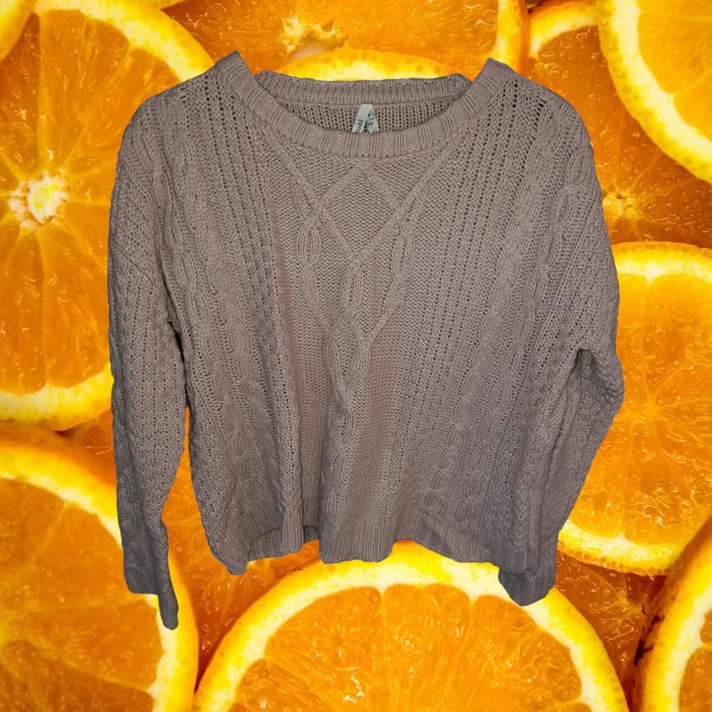 Mudd Cable‎ Knit Pink Sweater With Crew Neck Size Medium